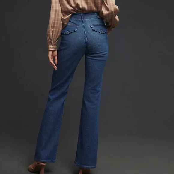 ANTHROPOLOGIE Pilcro Polished Mid-Rise Bootcut Jeans Women’s Size 31 Medium Wash - Picture 5 of 17